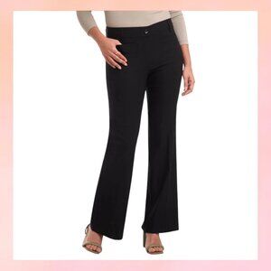 NWT Rekucci Size 6P Black Slim-Fit Stretch Work Pants Business Trousers